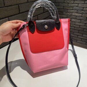 Longchamp Pink and Red Tote Bag